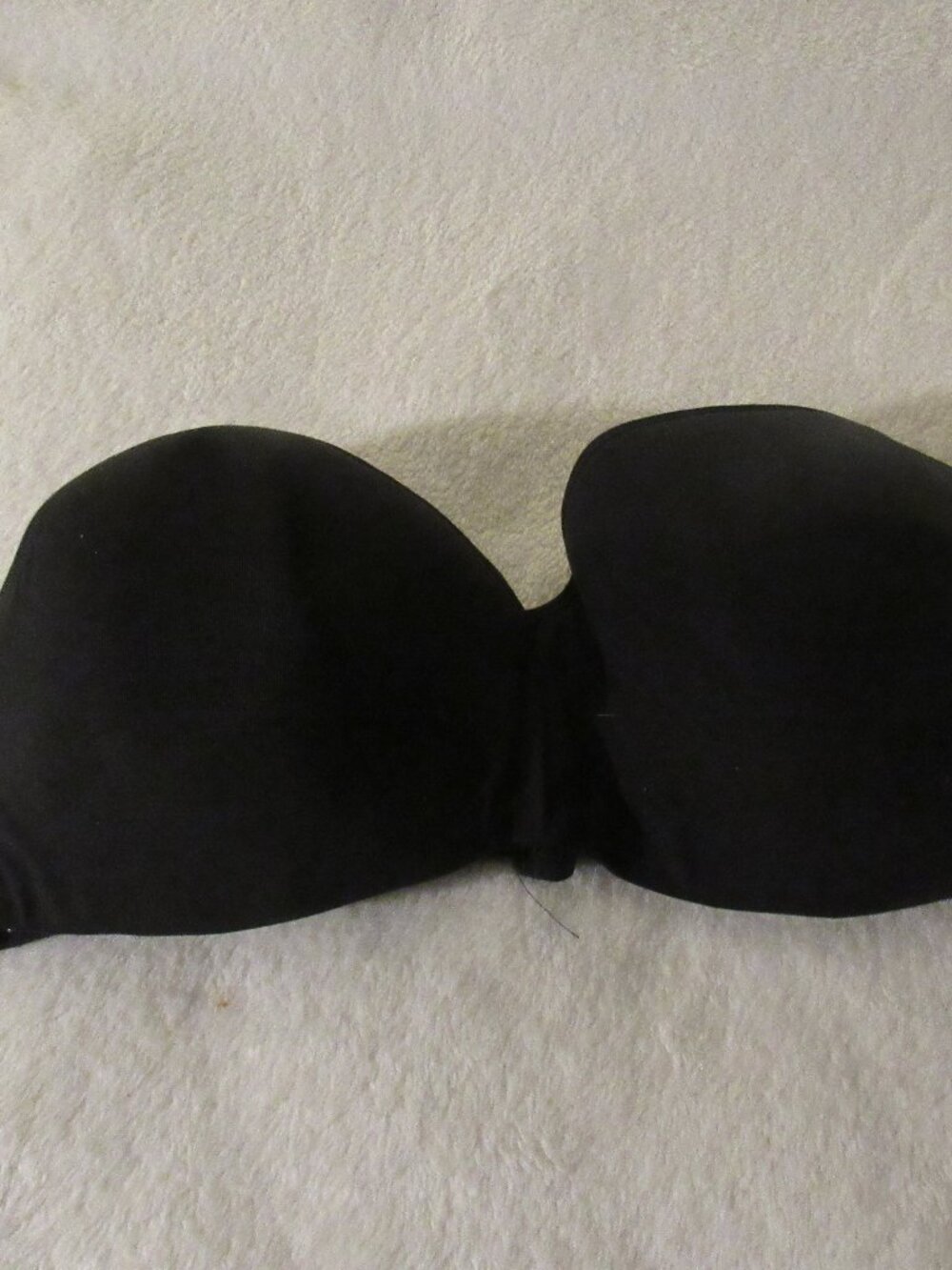 LeMystere Black Strapless Bra Size 38C USED